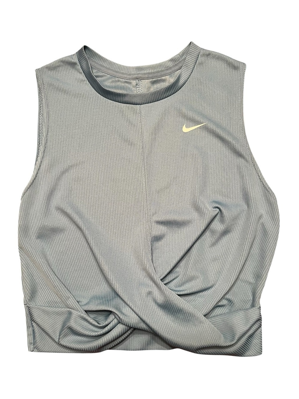 Nike Twist-Front Sleeveless Lightweight Training Crop Top Light Blue Size M